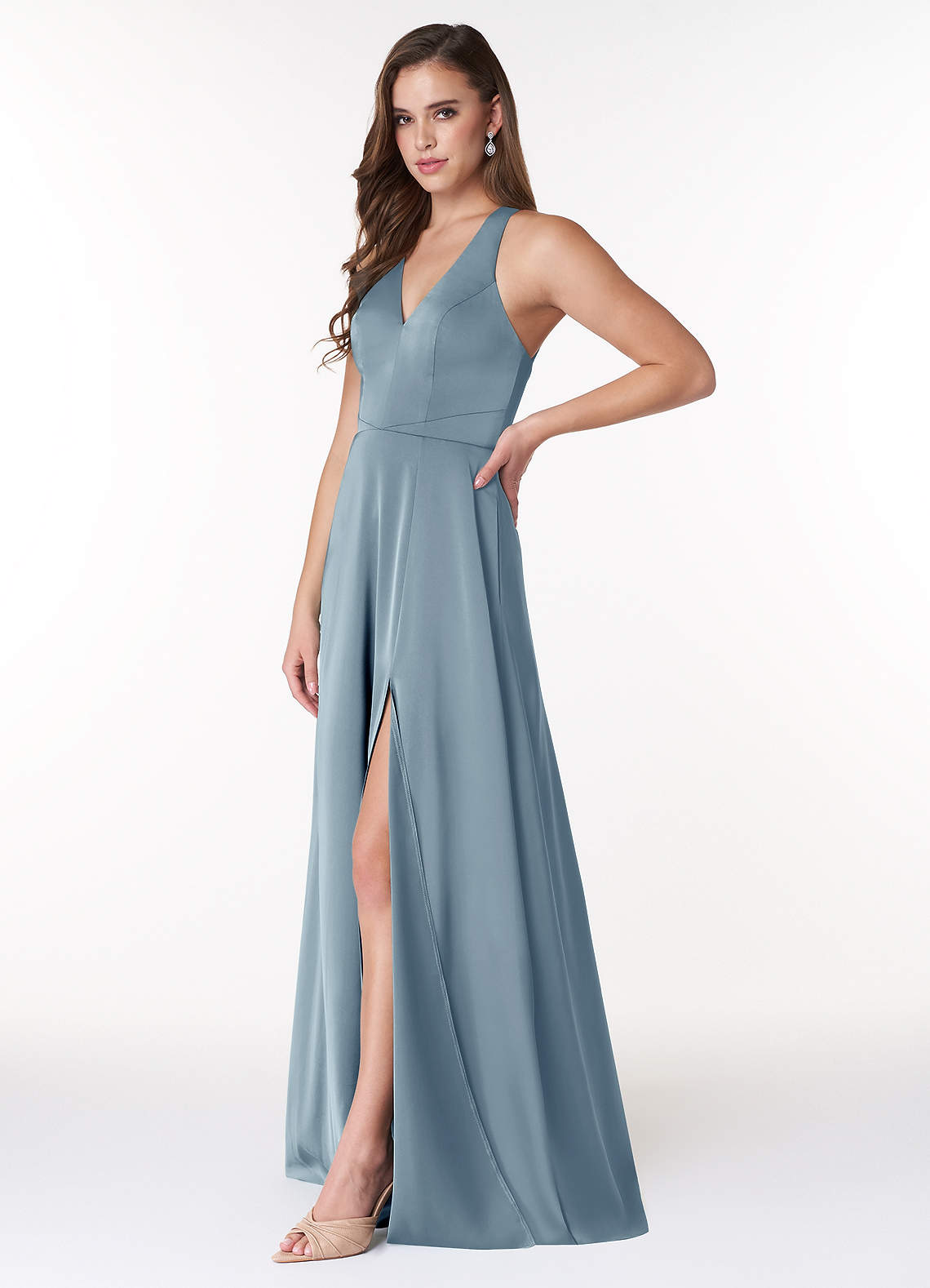 Ceria Stretch Satin Dress-AZ6177630 - Final Sale