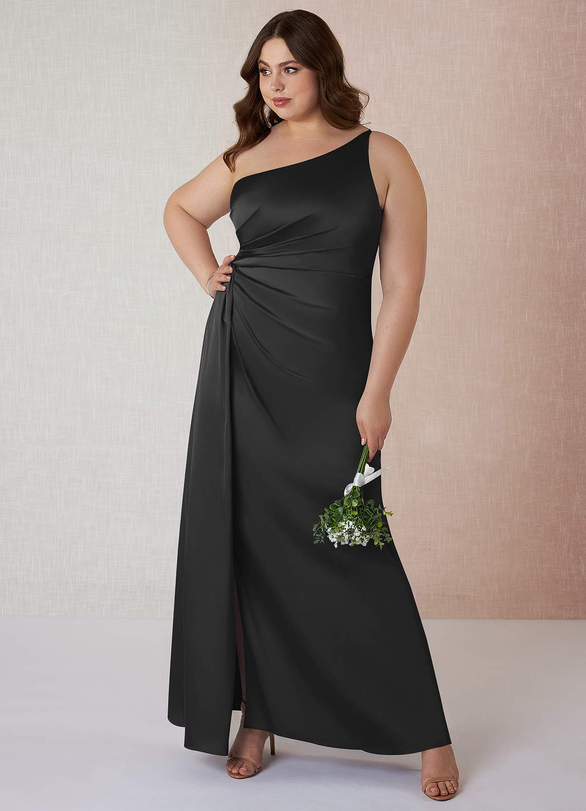Mika Stretch Satin Dress-AZ5748351-final sale