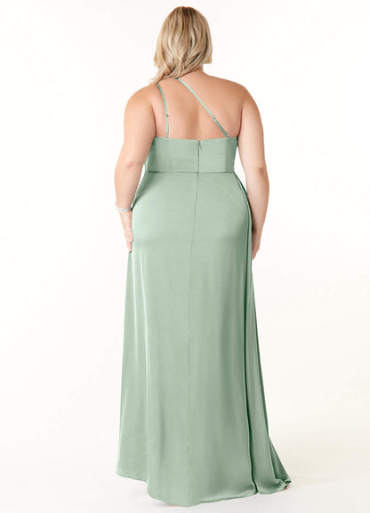 Maron Stretch Satin Dress-AZ5230576 - Final Sale