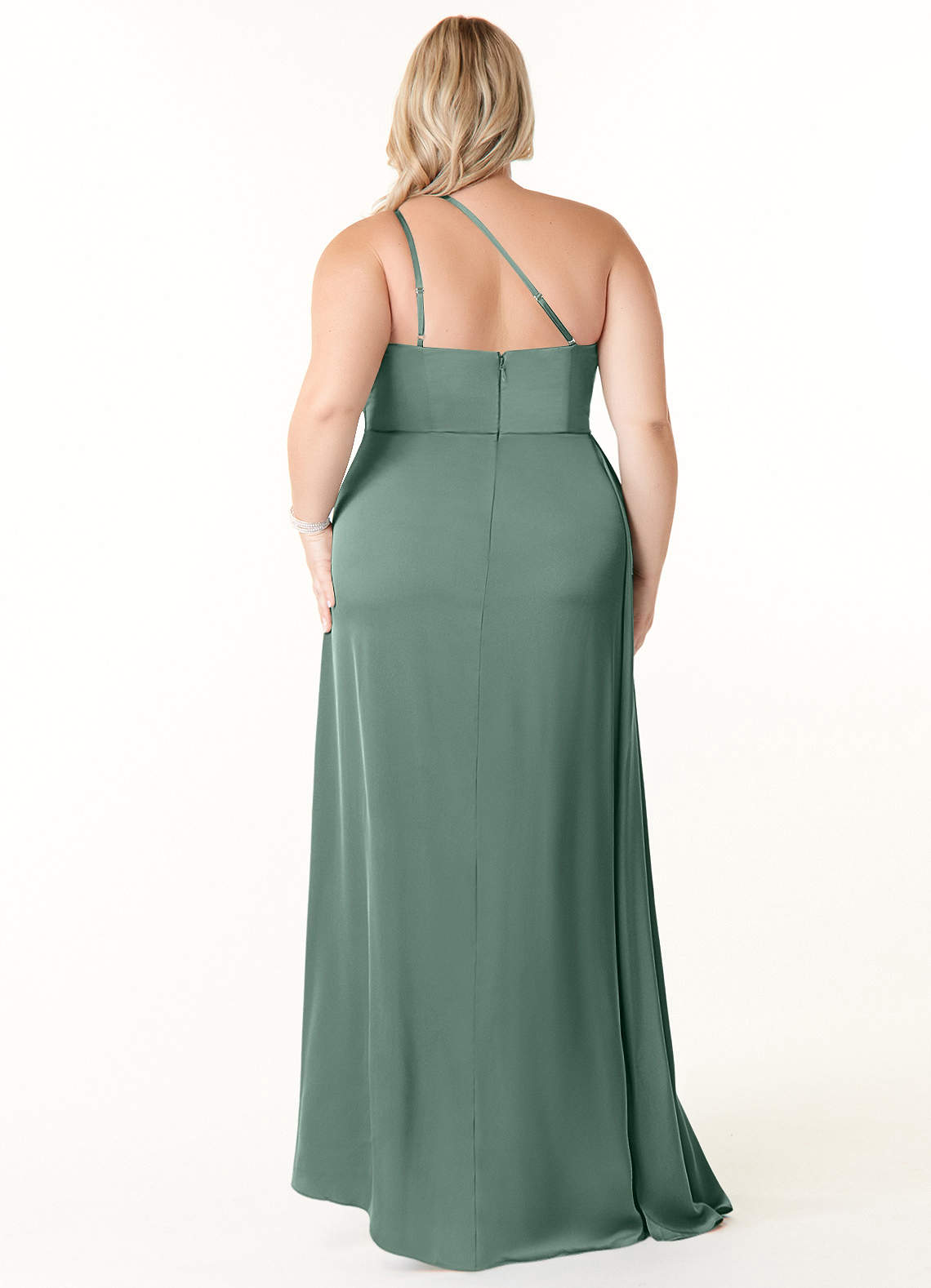 Maron Stretch Satin Dress-AZ5220112 - Final Sale