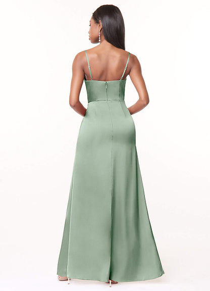 Maci Stretch Satin Dress-AZ5502141 - Final Sale