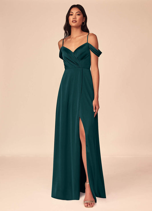 Ocean Stretch Satin Dress-AZ5370274 - Final Sale
