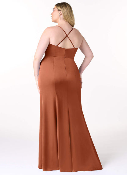 Marzia Stretch Satin Dress-AZ5124098-final sale