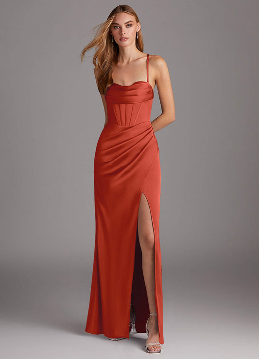 Brookelle Stretch Satin Dress-AZ5851161 - Final Sale