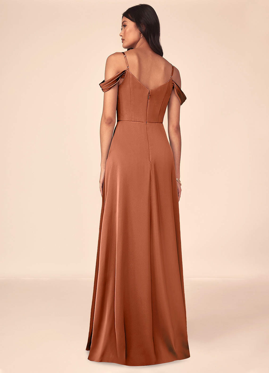 Ocean Stretch Satin Dress-AZ5304041-final sale
