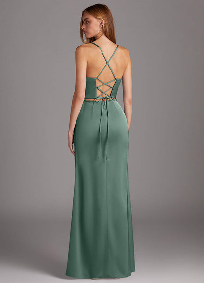 Brookelle Stretch Satin Dress-AZ5231926 - Final Sale