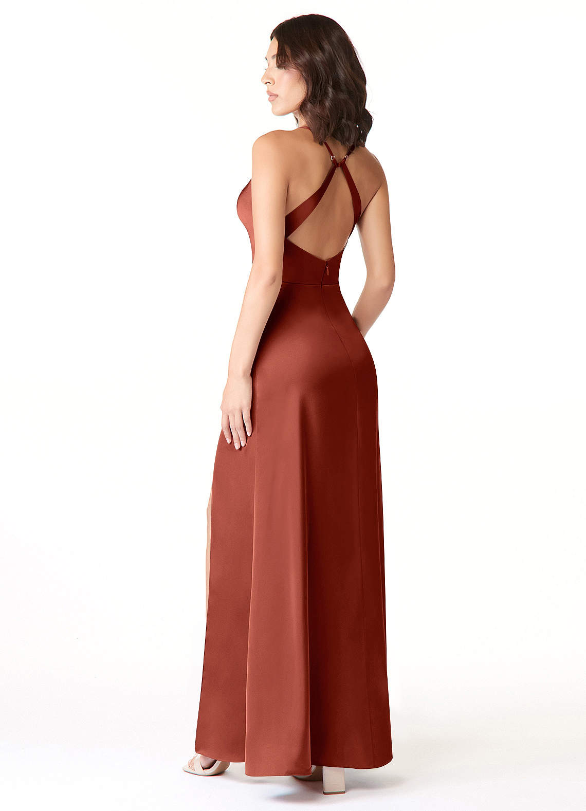 Geanna Stretch Satin Dress-AZ5133662 - Final Sale