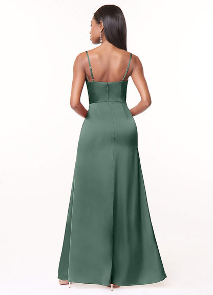 Maci Stretch Satin Dress-AZ5220111 - Final Sale