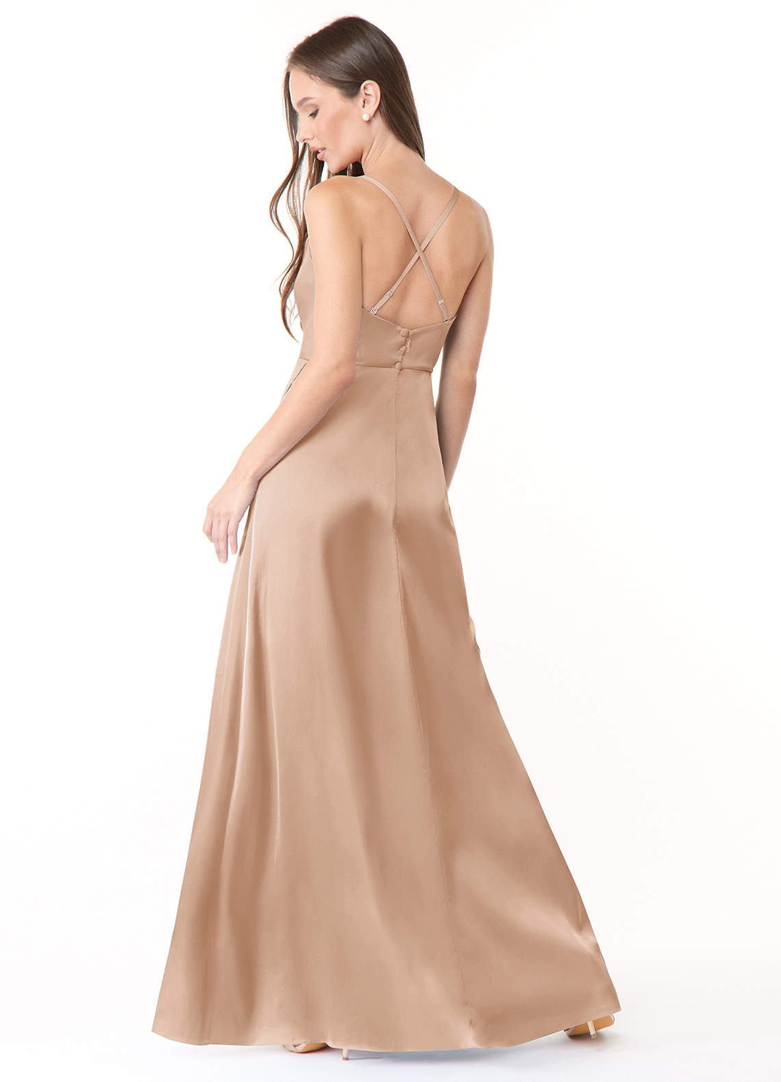 Naomie Stretch Satin Dress-AZ53122377 - Final Sale