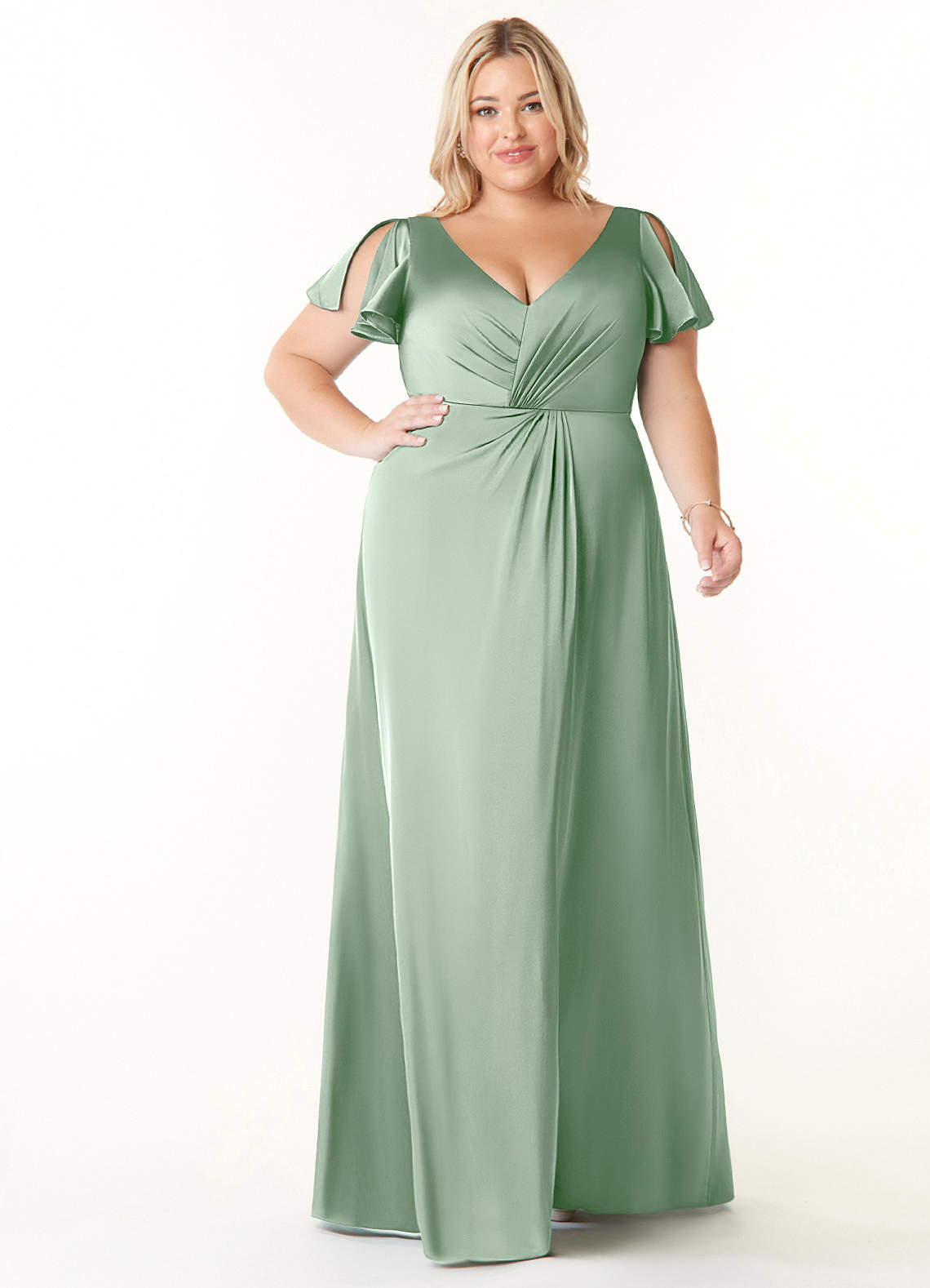 Soren Stretch Satin Dress-AZ5371127 - Final Sale