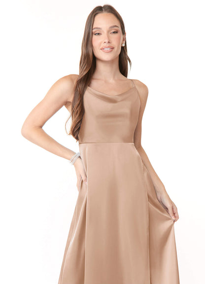 Naomie Stretch Satin Dress-AZ53122377 - Final Sale