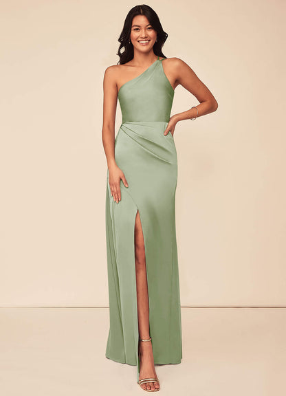 Maron Stretch Satin Dress-AZ23556424 - Final Sale