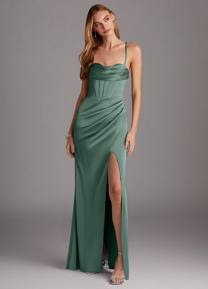 Brookelle Stretch Satin Dress-AZ5231926 - Final Sale