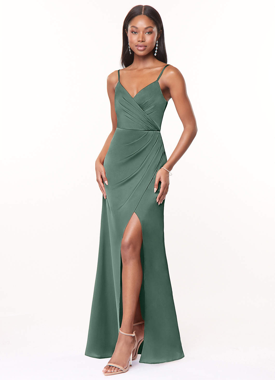 Maci Stretch Satin Dress-AZ5220111 - Final Sale