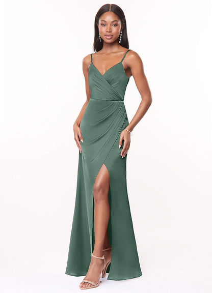 Maci Stretch Satin Dress-AZ5220111 - Final Sale