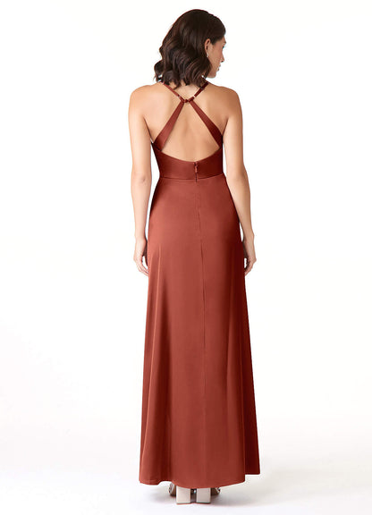 Geanna Stretch Satin Dress-AZ5133662 - Final Sale