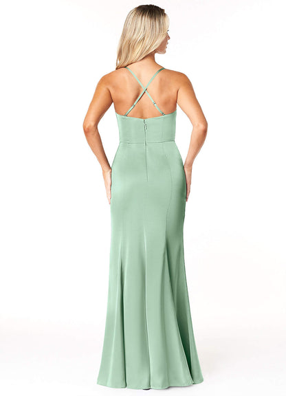 Marzia Stretch Satin Dress-AZ5244177-final sale