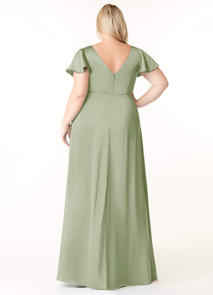 Soren Stretch Satin Dress-AZ81350886-final sale