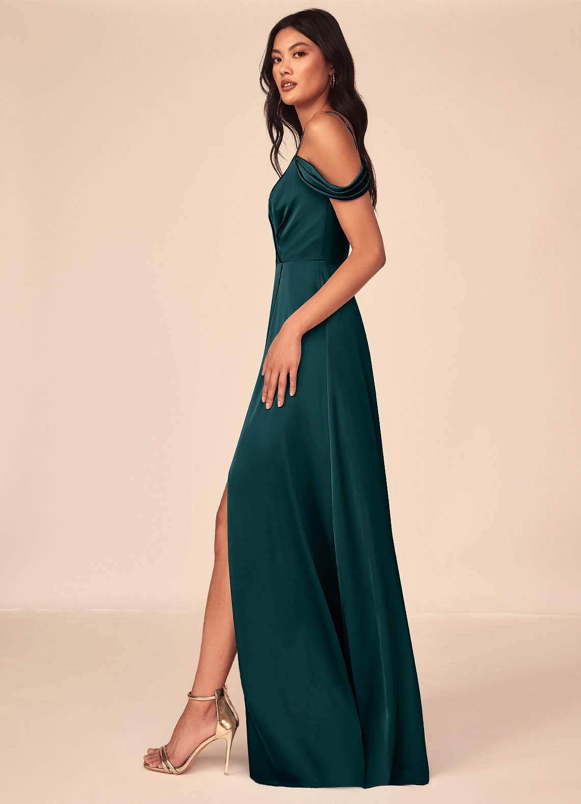 Ocean Stretch Satin Dress-AZ5370274 - Final Sale