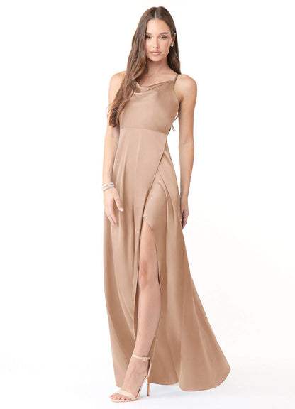 Naomie Stretch Satin Dress-AZ53122377 - Final Sale