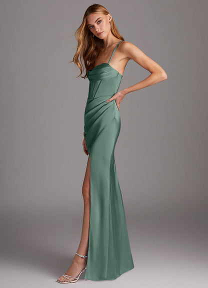 Brookelle Stretch Satin Dress-AZ5231926 - Final Sale