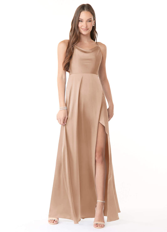 Naomie Stretch Satin Dress-AZ53122377 - Final Sale