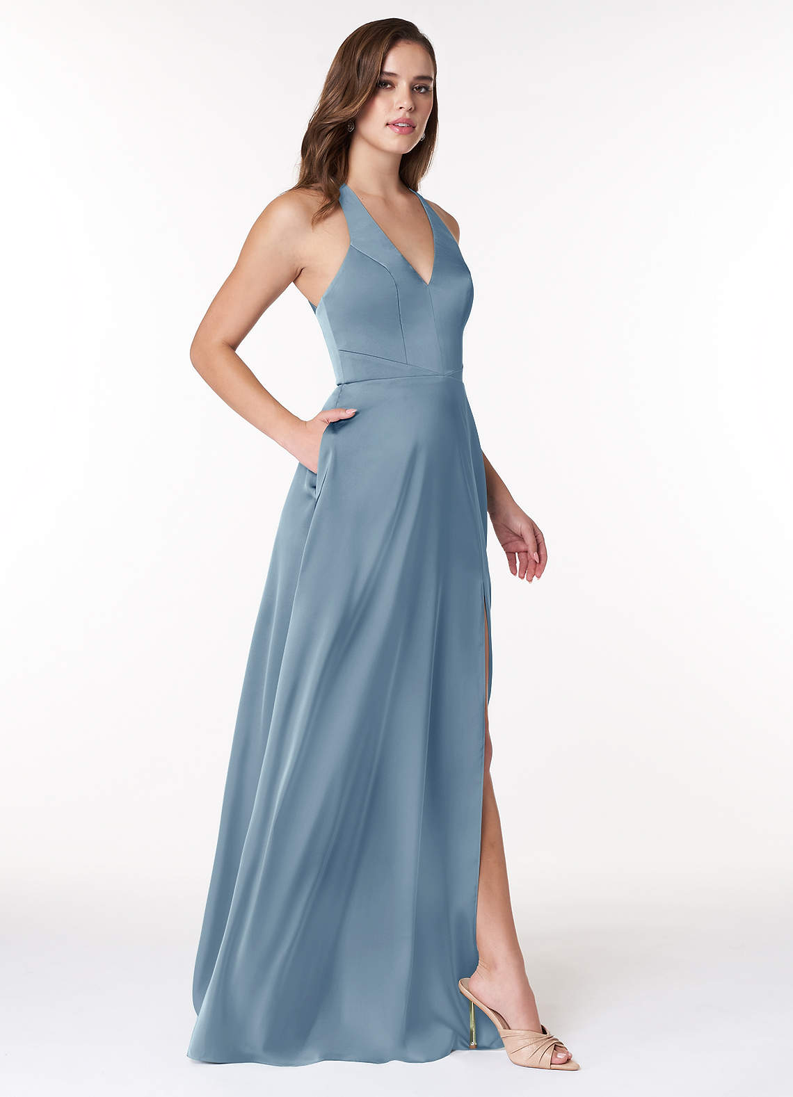 Ceria Stretch Satin Dress-AZ6177630 - Final Sale