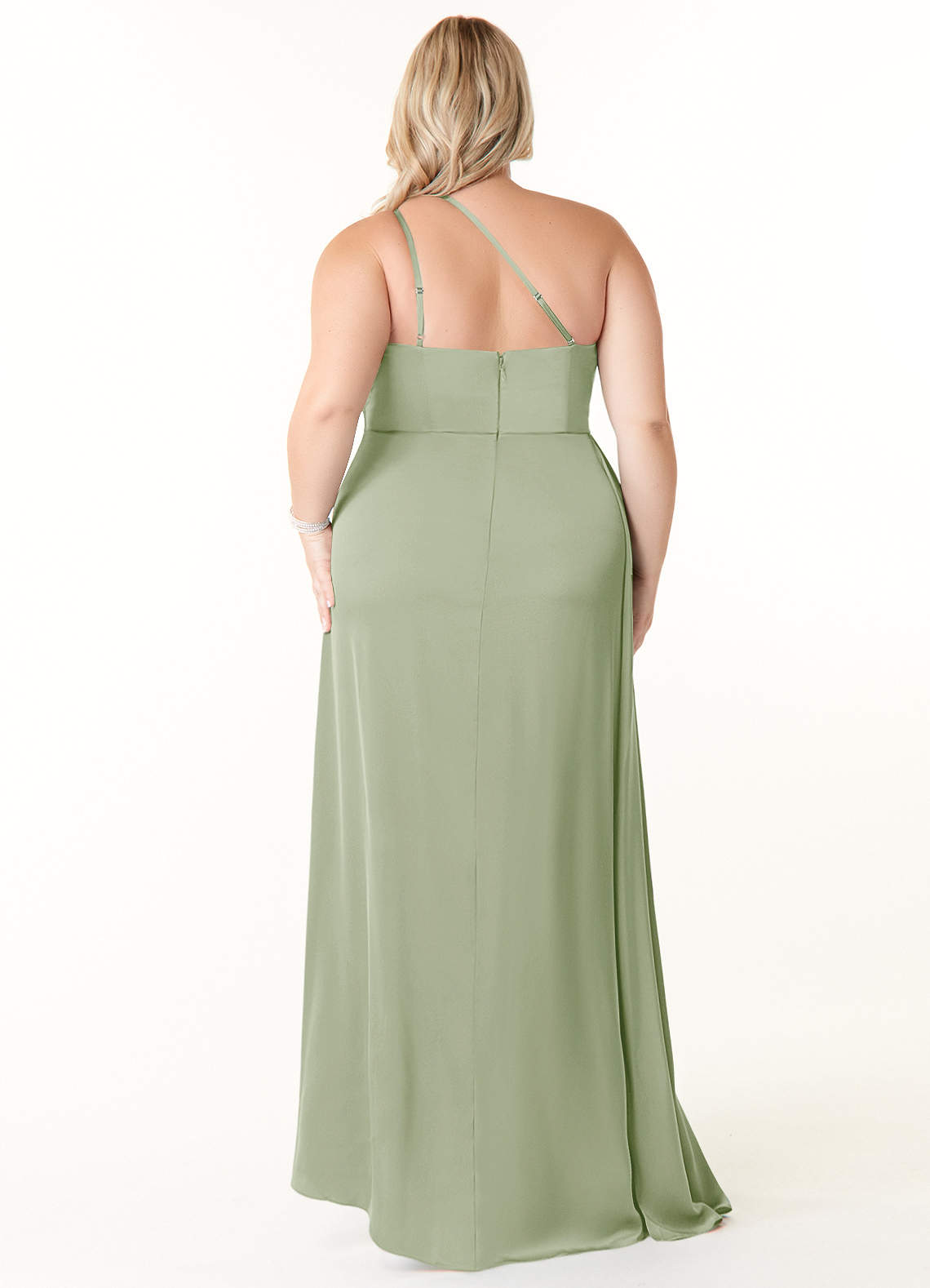 Maron Stretch Satin Dress-AZ23556424 - Final Sale