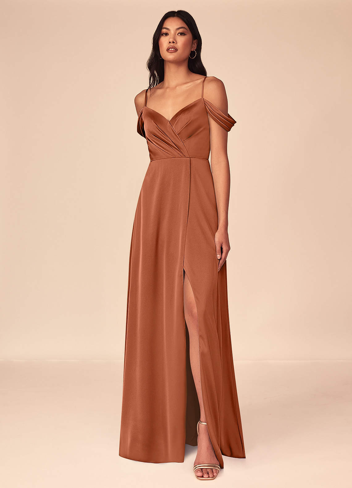 Ocean Stretch Satin Dress-AZ5304041-final sale