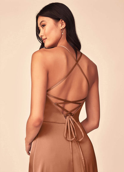 Mei Stretch Satin Dress-AZ6654507 - Final Sale