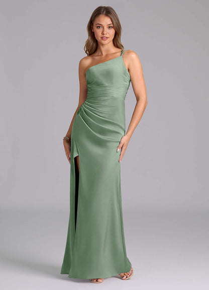 Eren Stretch Satin Dress-AZ5774495-final sale
