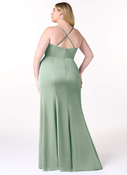 Marzia Stretch Satin Dress-AZ5215849 - Final Sale