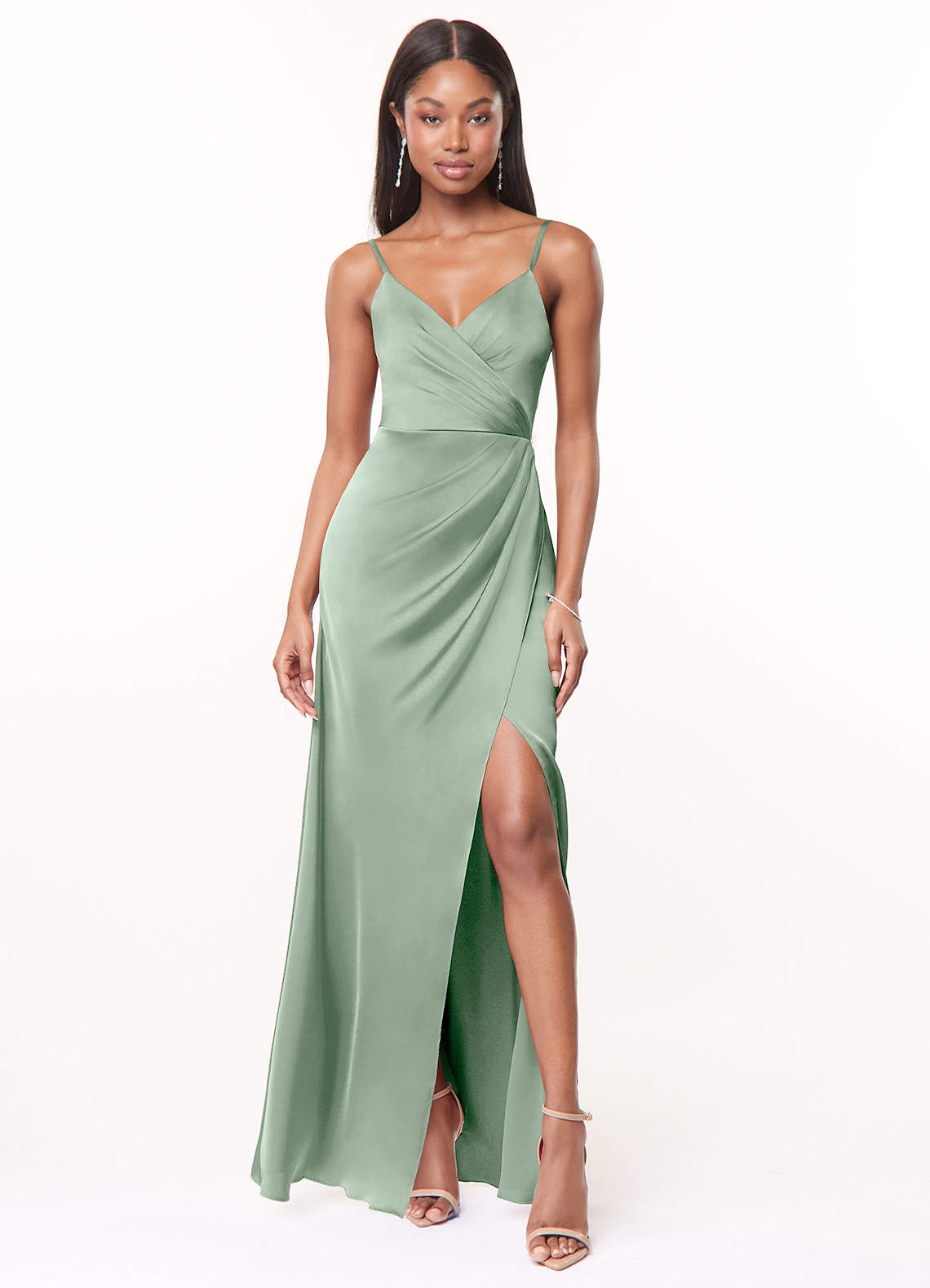 Maci Stretch Satin Dress-AZ5502141 - Final Sale