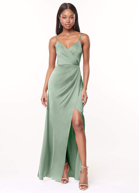Maci Stretch Satin Dress-AZ5502141 - Final Sale