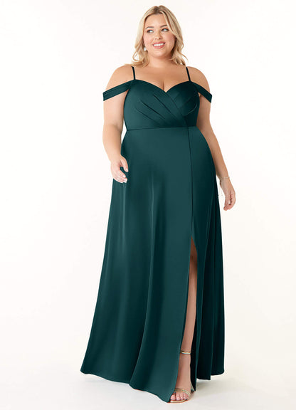 Ocean Stretch Satin Dress-AZ5370274 - Final Sale