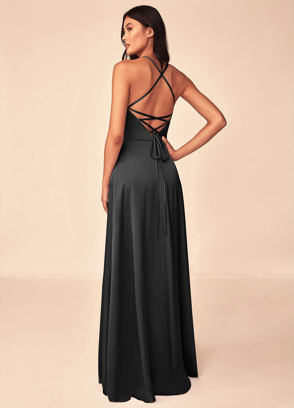 Mei Stretch Satin Dress-AZ65124017 - Final Sale