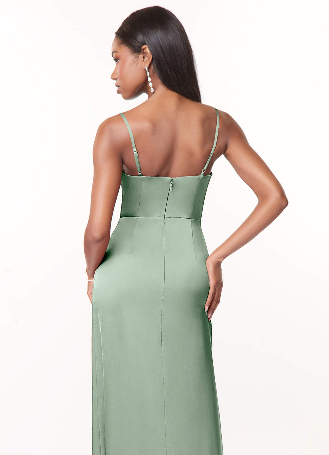 Maci Stretch Satin Dress-AZ5502141 - Final Sale
