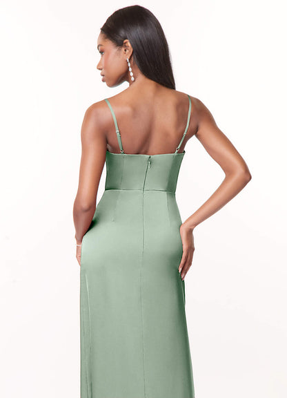 Maci Stretch Satin Dress-AZ5502141 - Final Sale