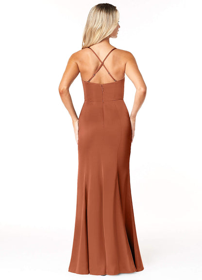 Marzia Stretch Satin Dress-AZ5124098-final sale
