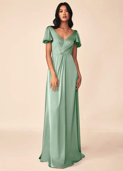 Soren Stretch Satin Dress-AZ5371127 - Final Sale