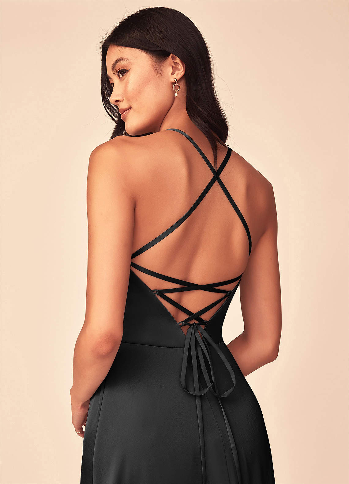 Mei Stretch Satin Dress-AZ65124017 - Final Sale
