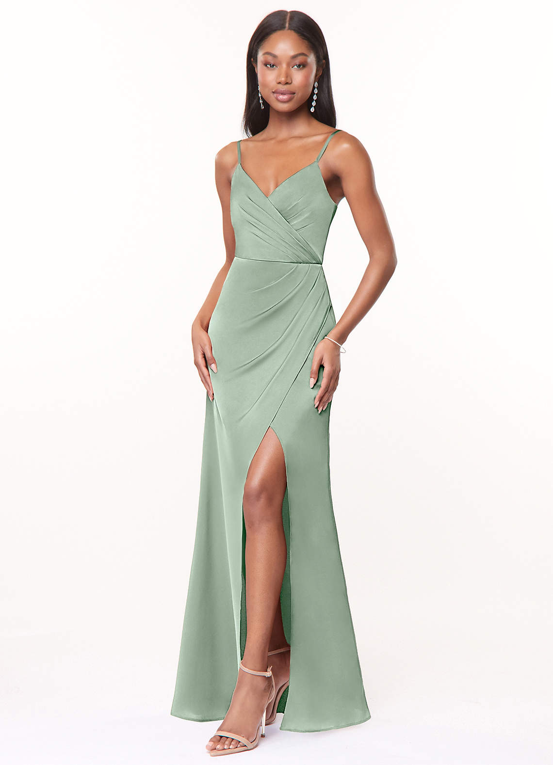 Maci Stretch Satin Dress-AZ5502141 - Final Sale