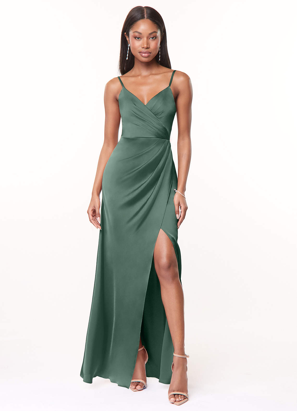 Maci Stretch Satin Dress-AZ5220111 - Final Sale