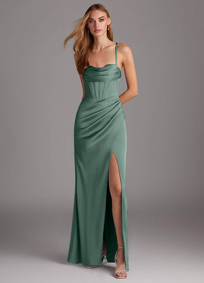 Brookelle Stretch Satin Dress-AZ5231926 - Final Sale