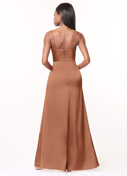 Maci Stretch Satin Dress-AZ4907114 - Final Sale